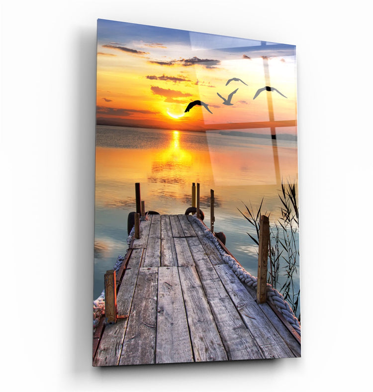 ・"Sunset 1"・Glass Wall Art | Artdesigna Glass Printing Wall Arts.