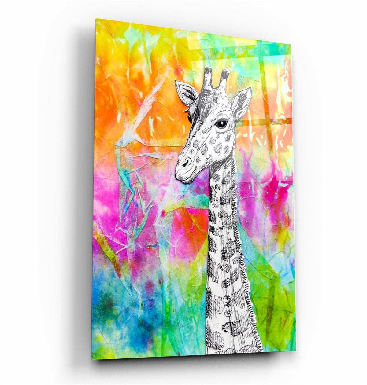 ・"Giraffe"・Glass Wall Art | Artdesigna Glass Printing Wall Arts.