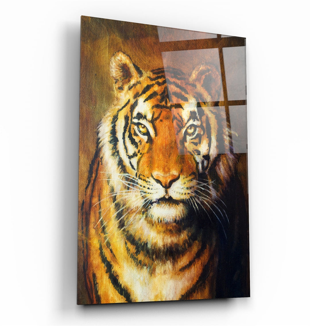 ・"Tiger 5"・Glass Wall Art | Artdesigna Glass Printing Wall Arts.