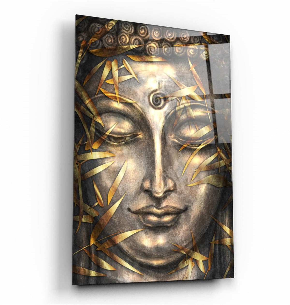 ・"Lord Buddha"・Glass Wall Art | Artdesigna Glass Printing Wall Arts.