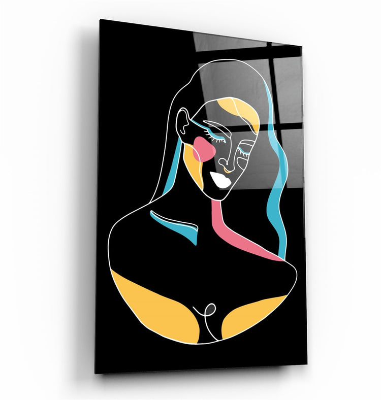 ・"Modern Line Abstract V1"・Glass Wall Art | Artdesigna Glass Printing Wall Arts.