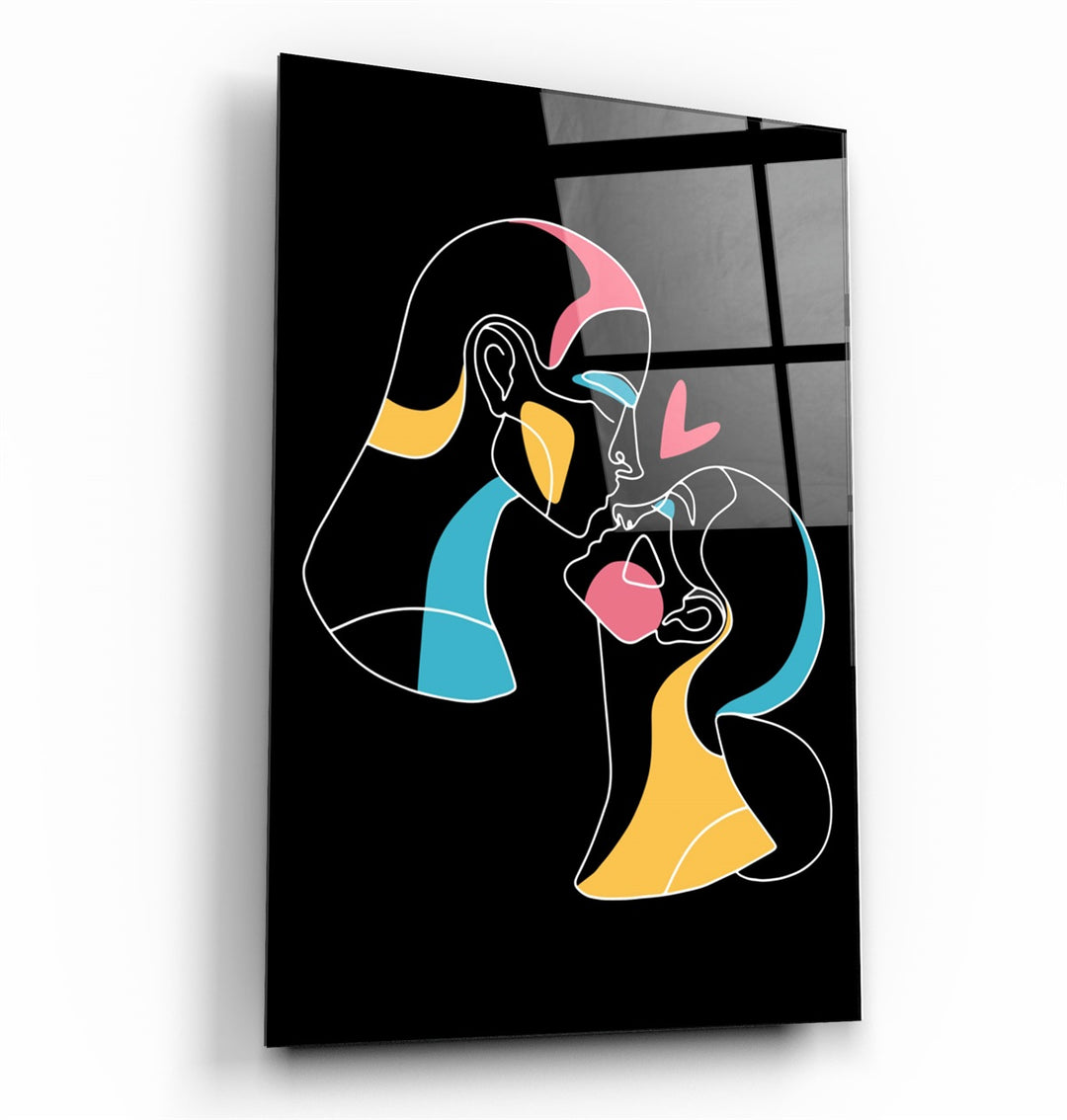 ・"Modern Line Abstract V6"・Glass Wall Art | Artdesigna Glass Printing Wall Arts.