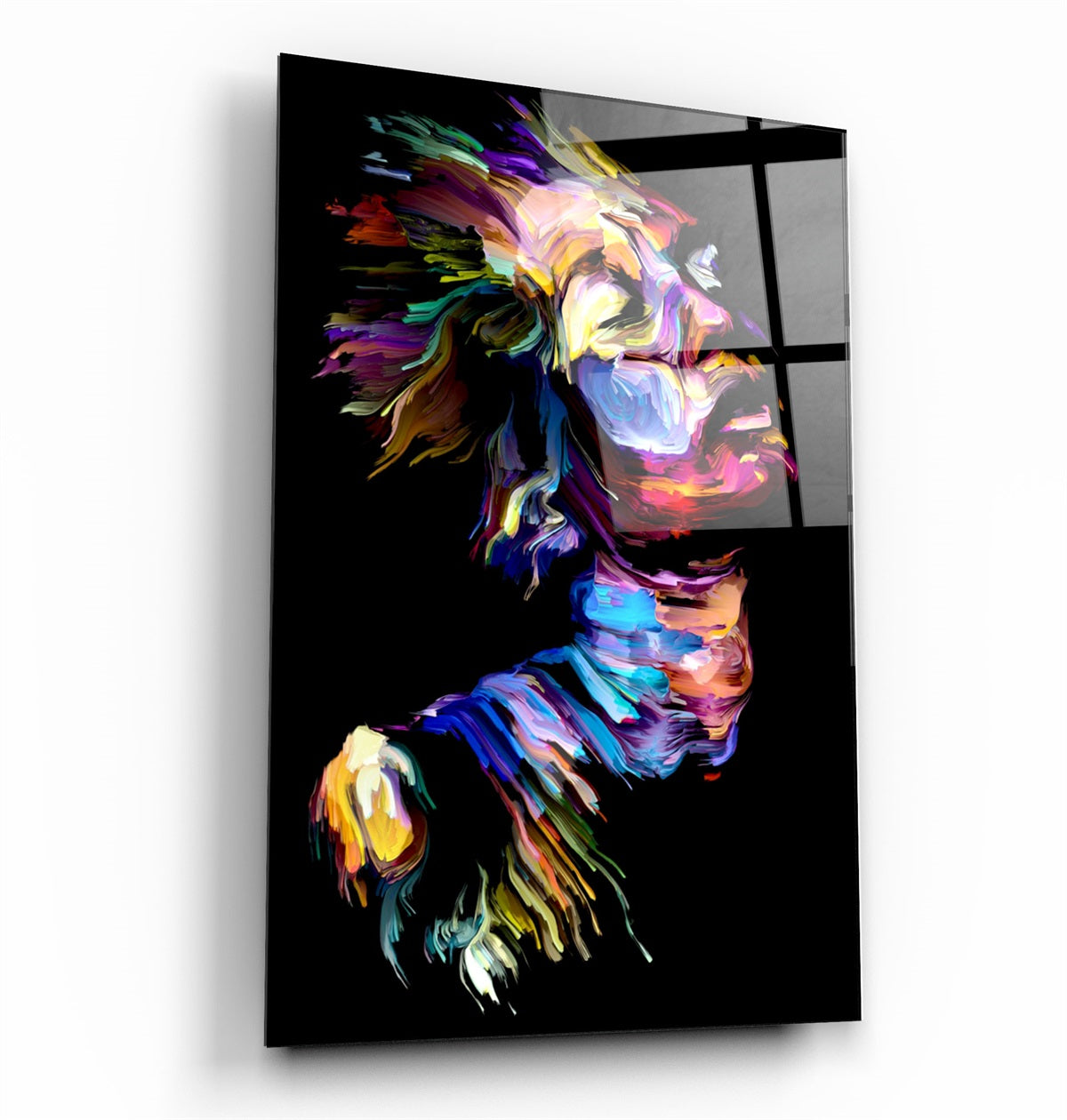 ・"AbstractMan"・Glass Wall Art | Artdesigna Glass Printing Wall Arts.