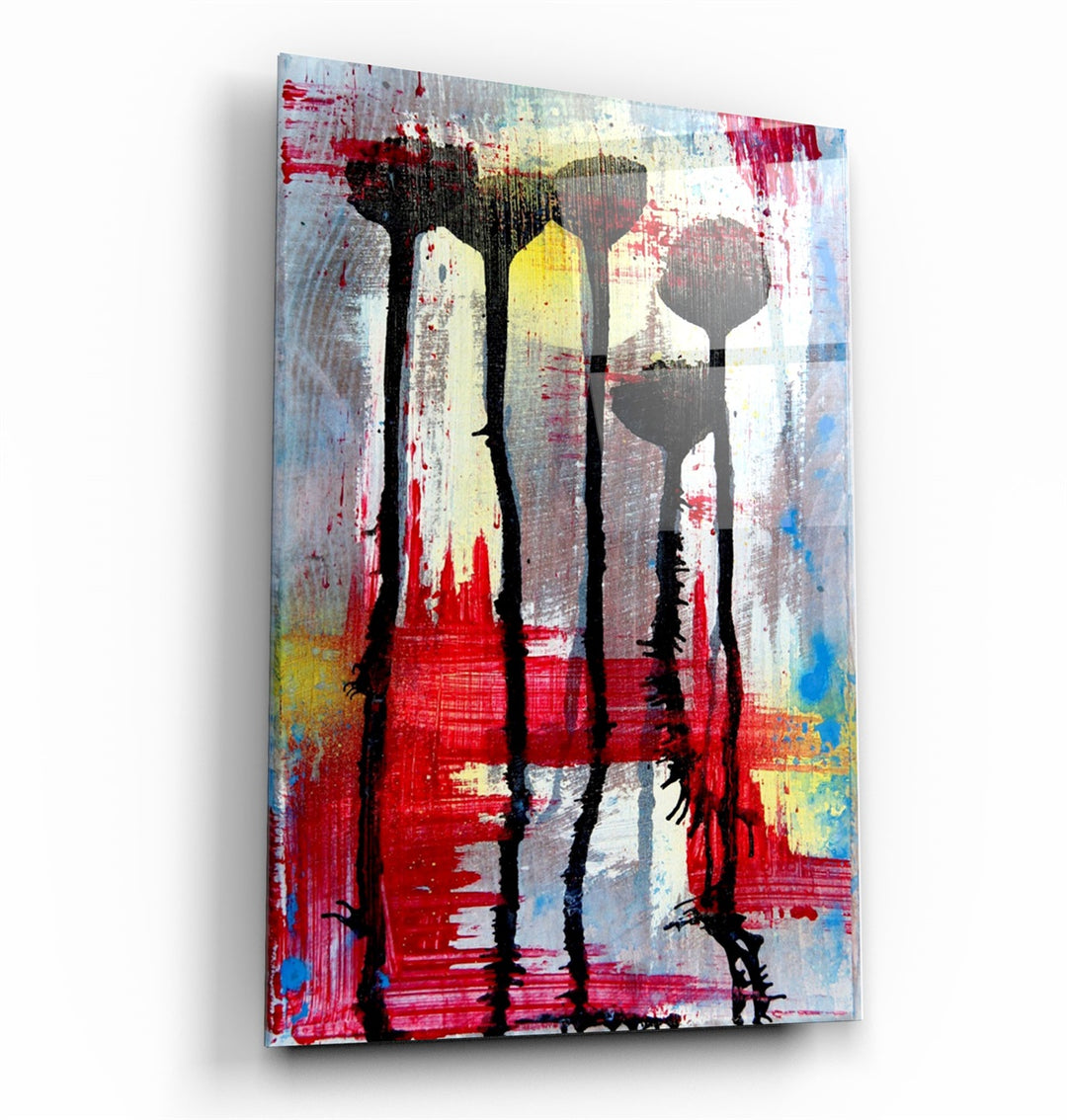 ・"Abstract Flowers"・Glass Wall Art | Artdesigna Glass Printing Wall Arts.