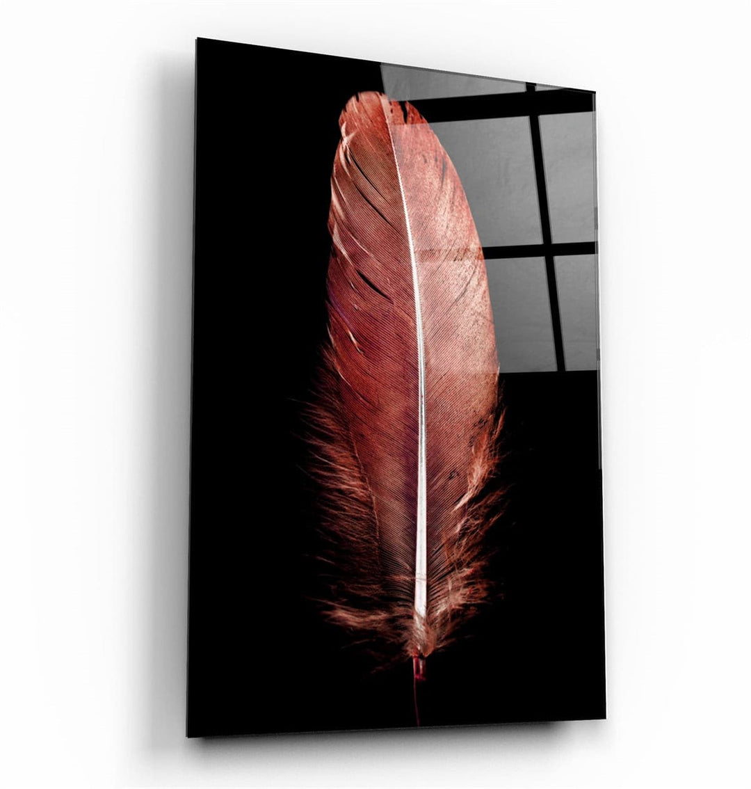 ・"Colorful Feather V2"・Glass Wall Art | Artdesigna Glass Printing Wall Arts.