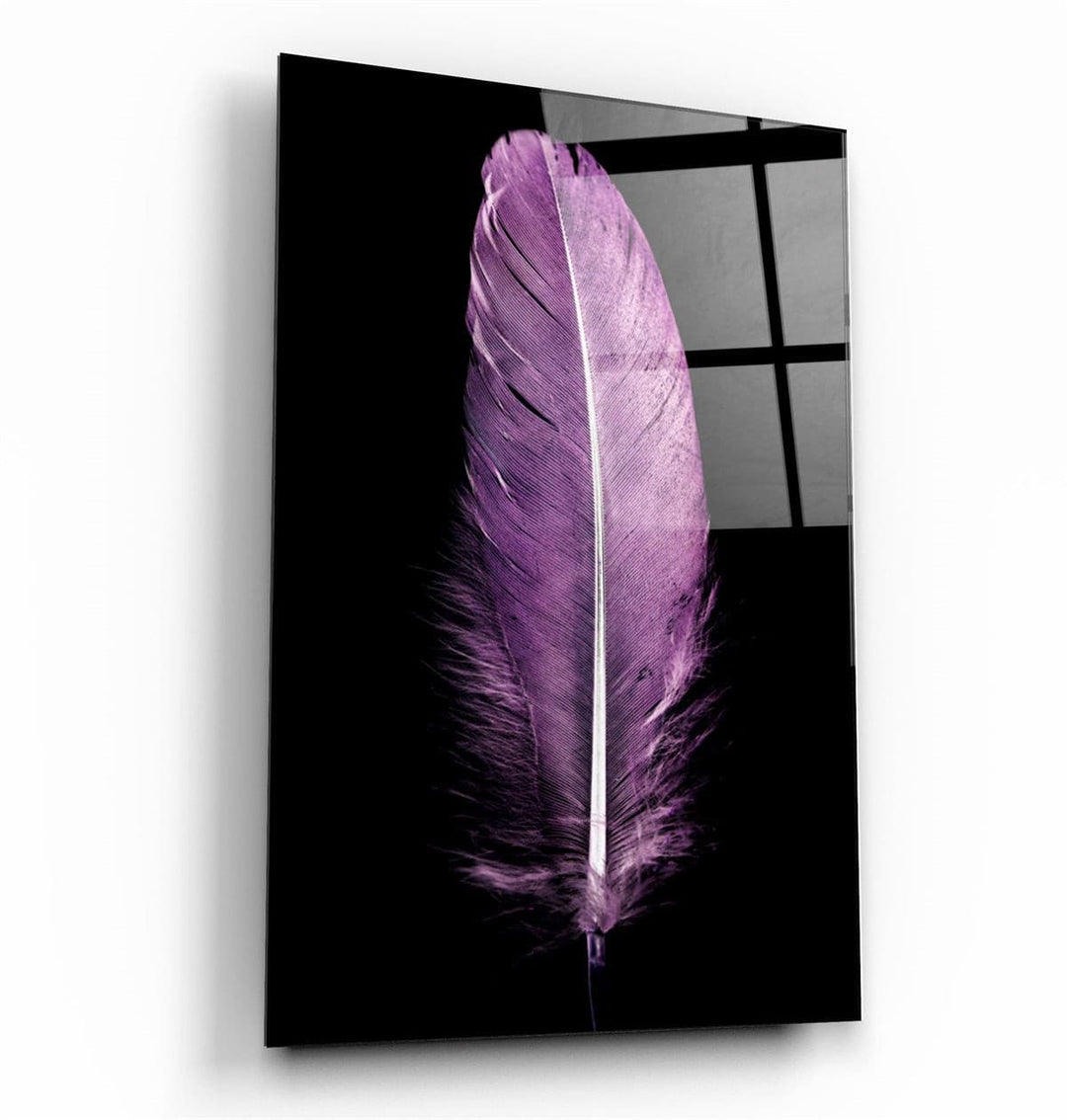 ・"Colorful Feather V3"・Glass Wall Art | Artdesigna Glass Printing Wall Arts.