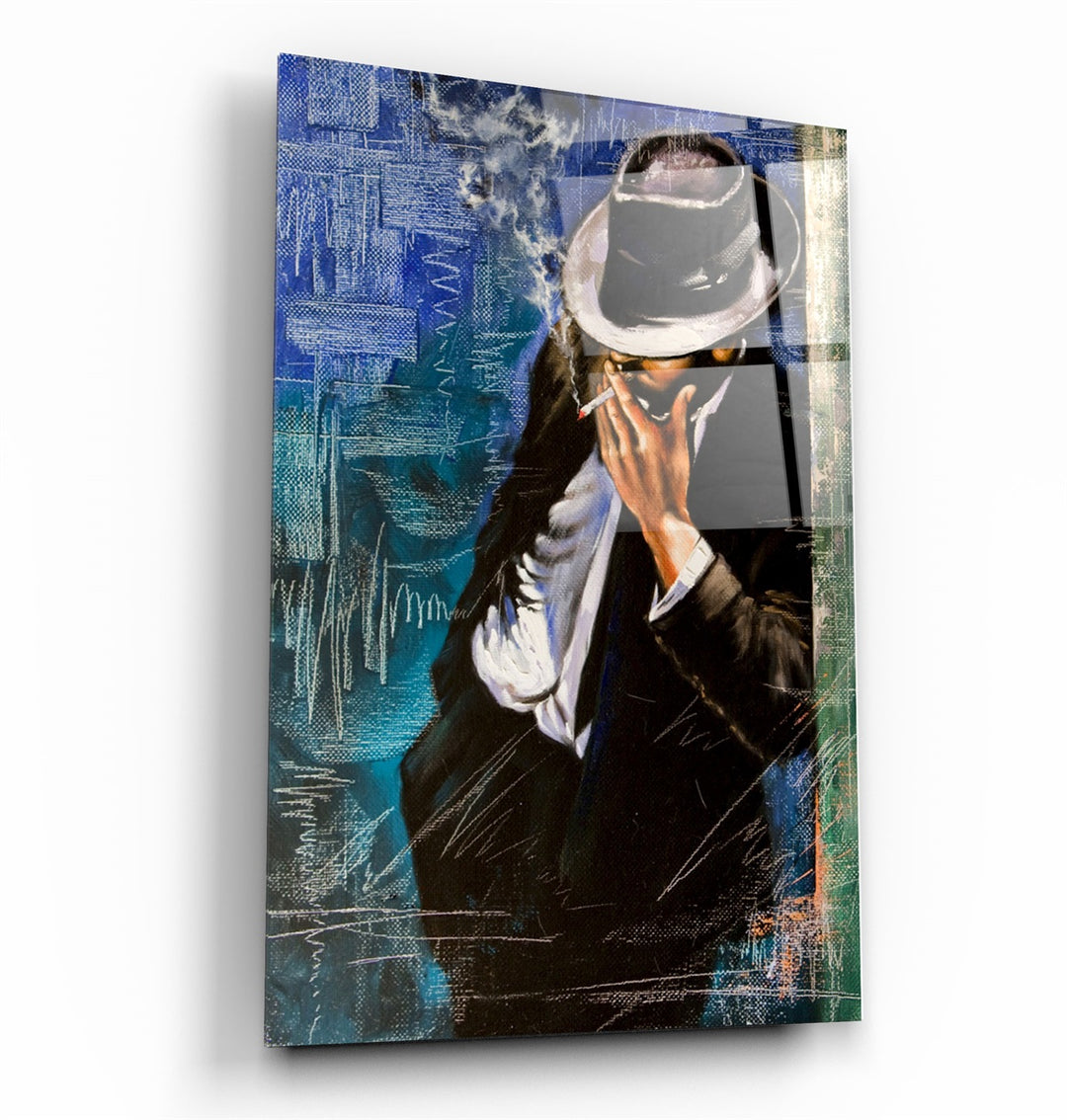 ・"Lonely Man"・Glass Wall Art | Artdesigna Glass Printing Wall Arts.