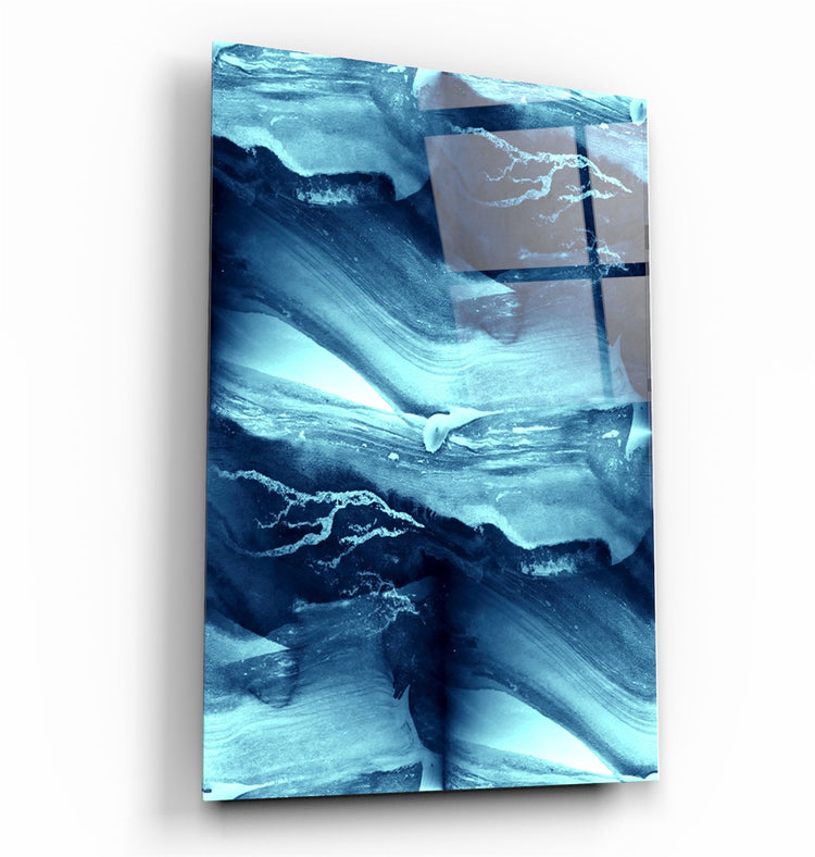 ・"Abstract Waves"・Glass Wall Art | Artdesigna Glass Printing Wall Arts.