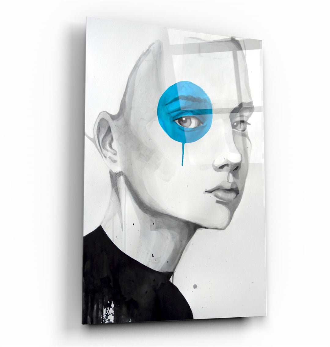 ・"Blue Eye"・Glass Wall Art | Artdesigna Glass Printing Wall Arts.