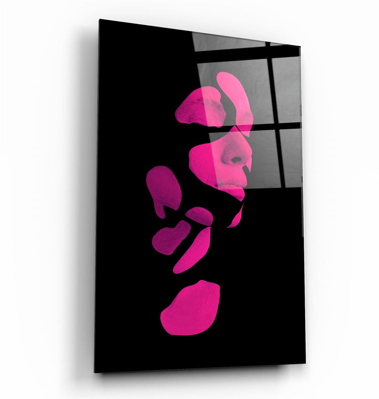 ・"Mysterious Purple Face"・Glass Wall Art | Artdesigna Glass Printing Wall Arts.