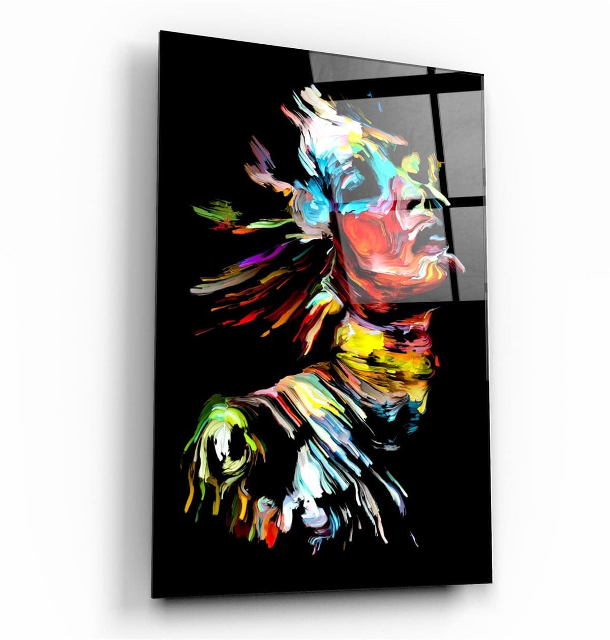 ・"AbstractMan V2"・Glass Wall Art | Artdesigna Glass Printing Wall Arts.