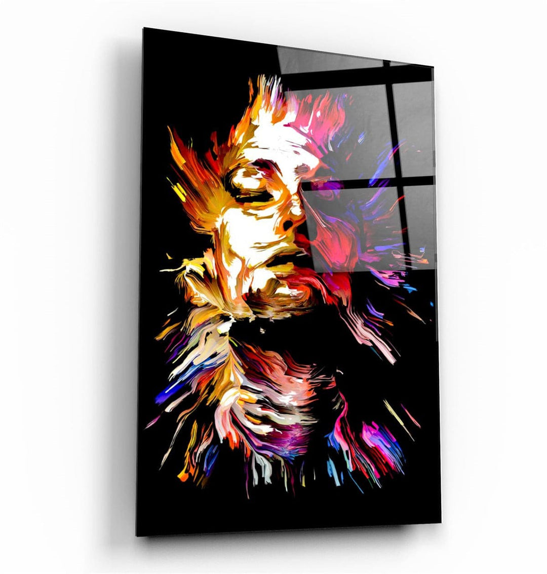 ・"AbstractWoman"・Glass Wall Art | Artdesigna Glass Printing Wall Arts.