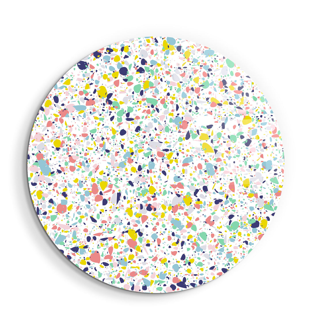 ・"Pastel Terrazzo"・Rounded Glass Wall Art