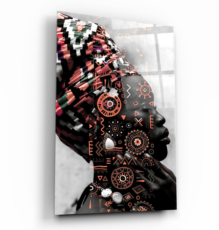 ・"African Queen"・Glass Wall Art | Artdesigna Glass Printing Wall Arts.