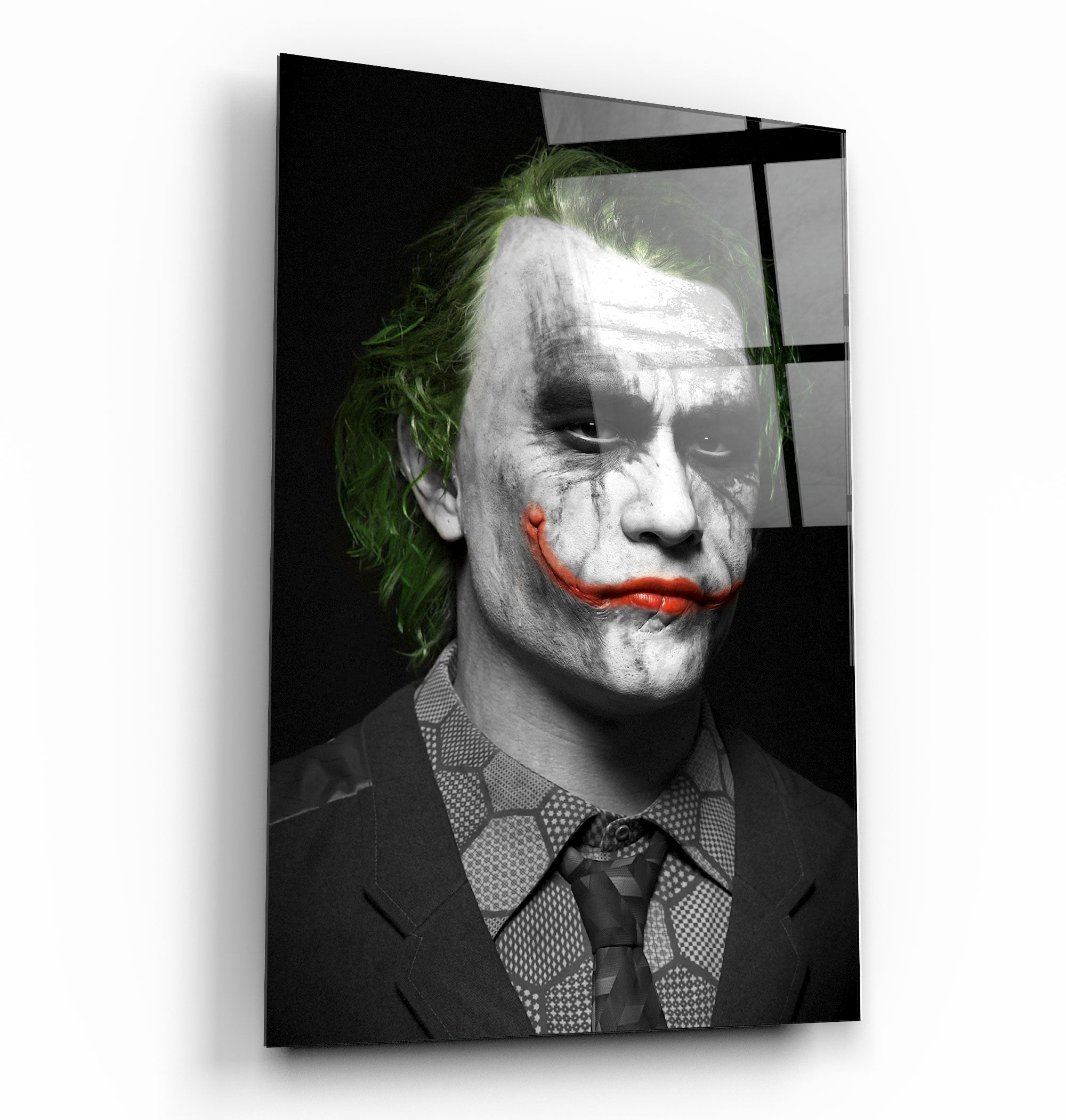 ・"The Joker - Heath Ledger"・Glass Wall Art | Artdesigna Glass Printing Wall Arts.