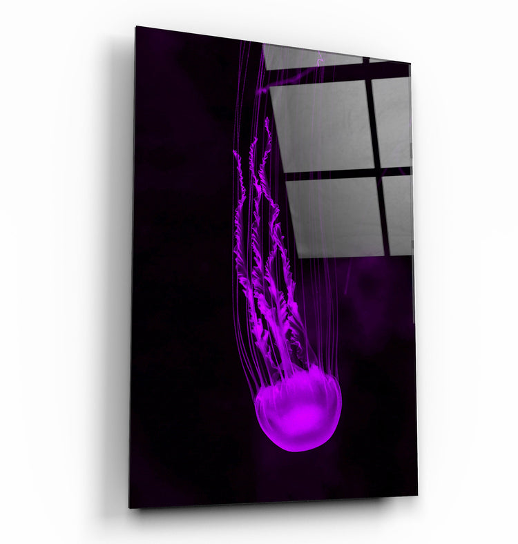 ・"Jellyfish"・Glass Wall Art | Artdesigna Glass Printing Wall Arts.