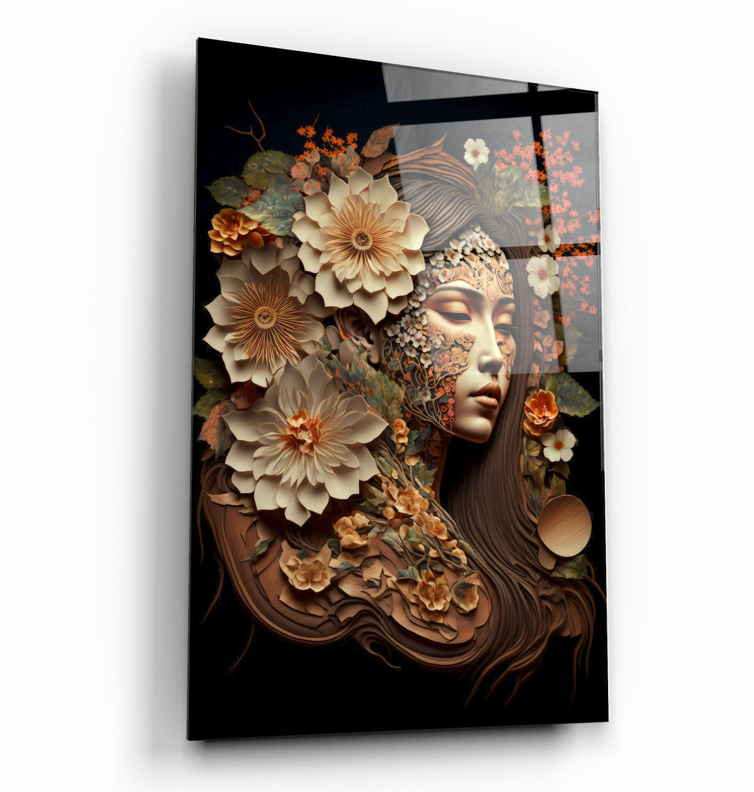 ・"Queen of Nature"・Secret World Collection Glass Wall Art