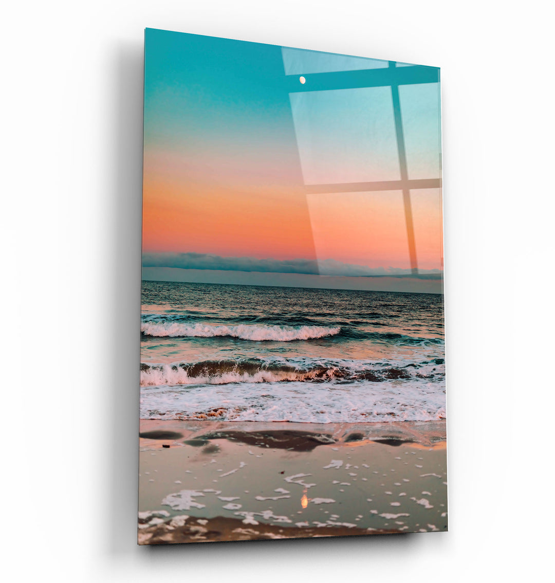 ・"SunSet"・Designer's Collection Glass Wall Art