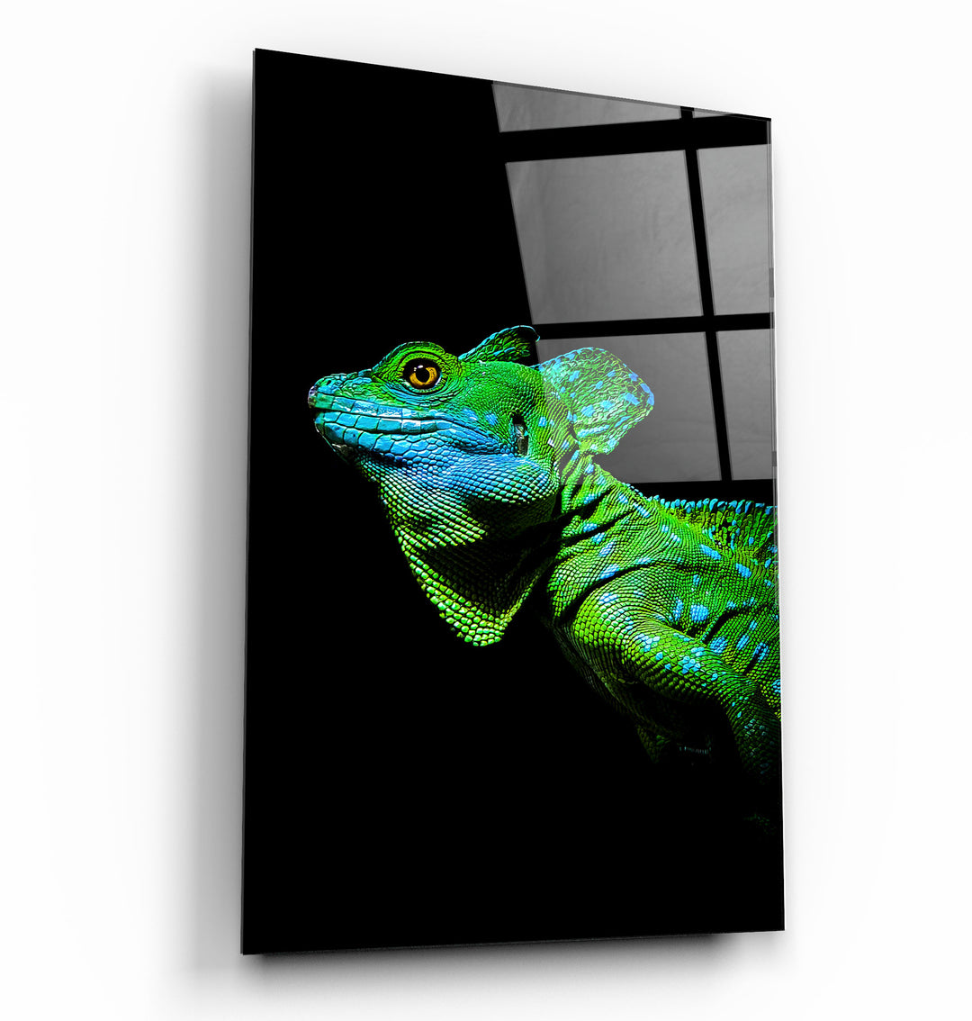 ・"Iguana Green"・Designer's Collection Glass Wall Art