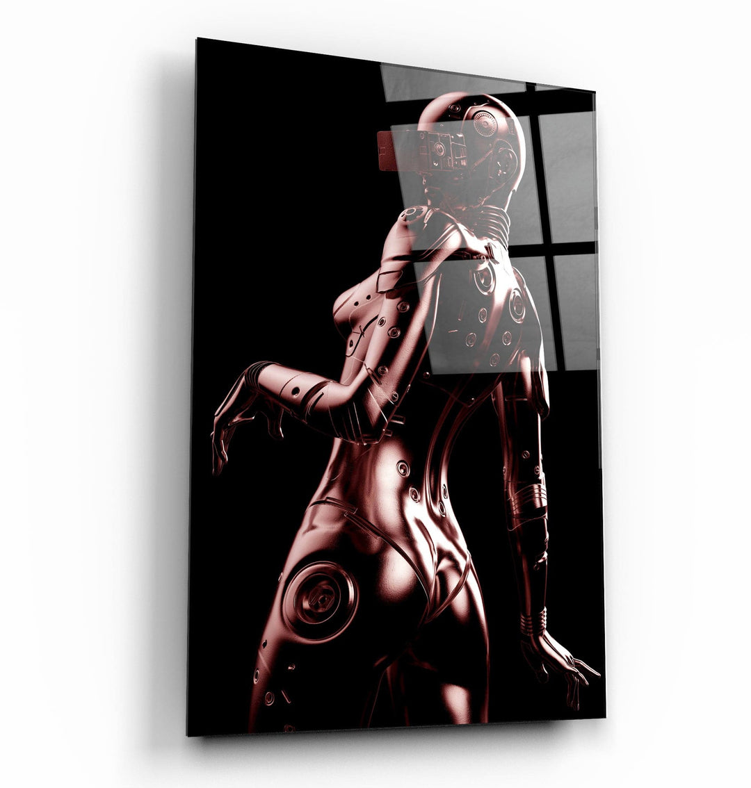 ・"Robo Girl Bronze"・Designer's Collection Glass Wall Art