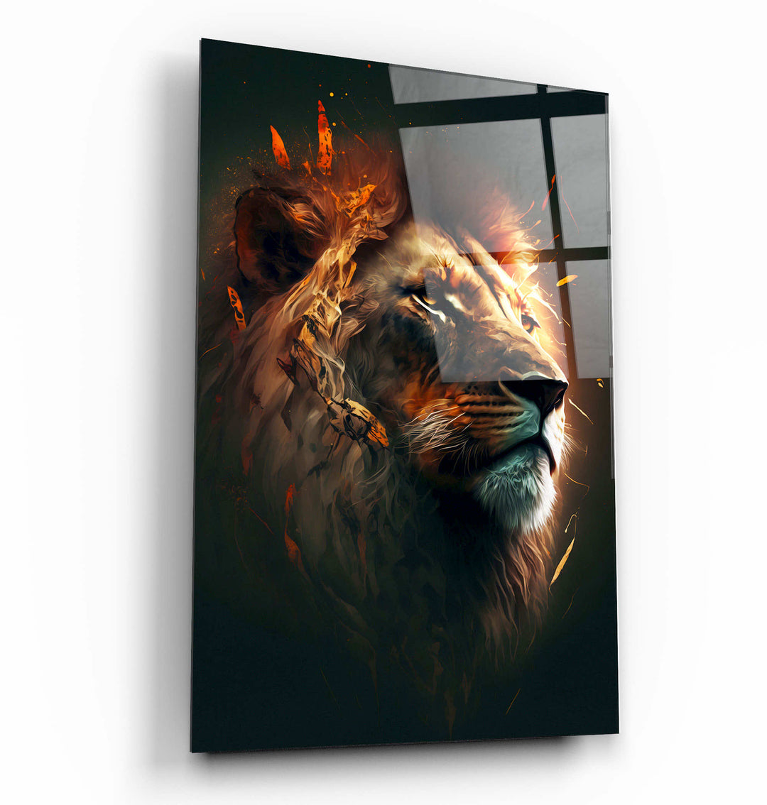 ・"Fire Lord"・Secret World Collection Glass Wall Art