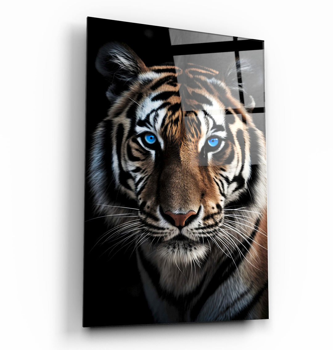 ・"Blue Eyes - Tiger"・Designers Collection Glass Wall Art