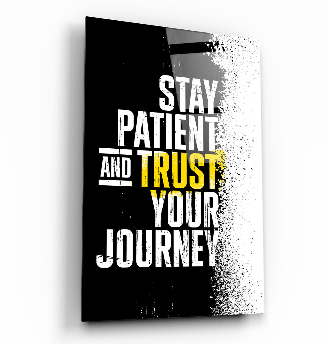 ・"Stay Patient"・Designer's Collection Glass Wall Art