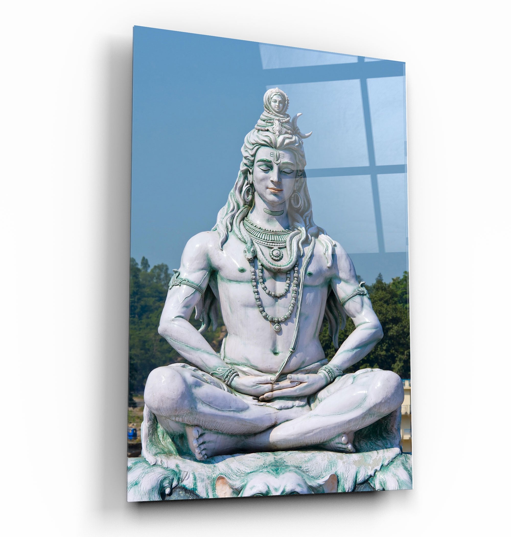 ・"Shiva Sculpture"・Glass Wall Art | Artdesigna Glass Printing Wall Arts.