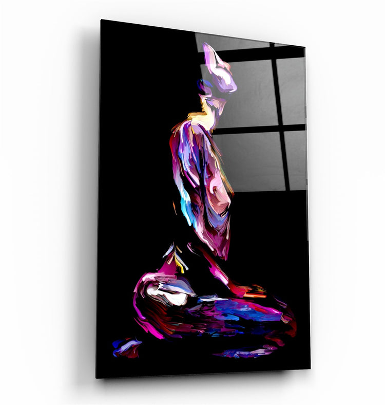 ・"Yoga"・Glass Wall Art | Artdesigna Glass Printing Wall Arts.