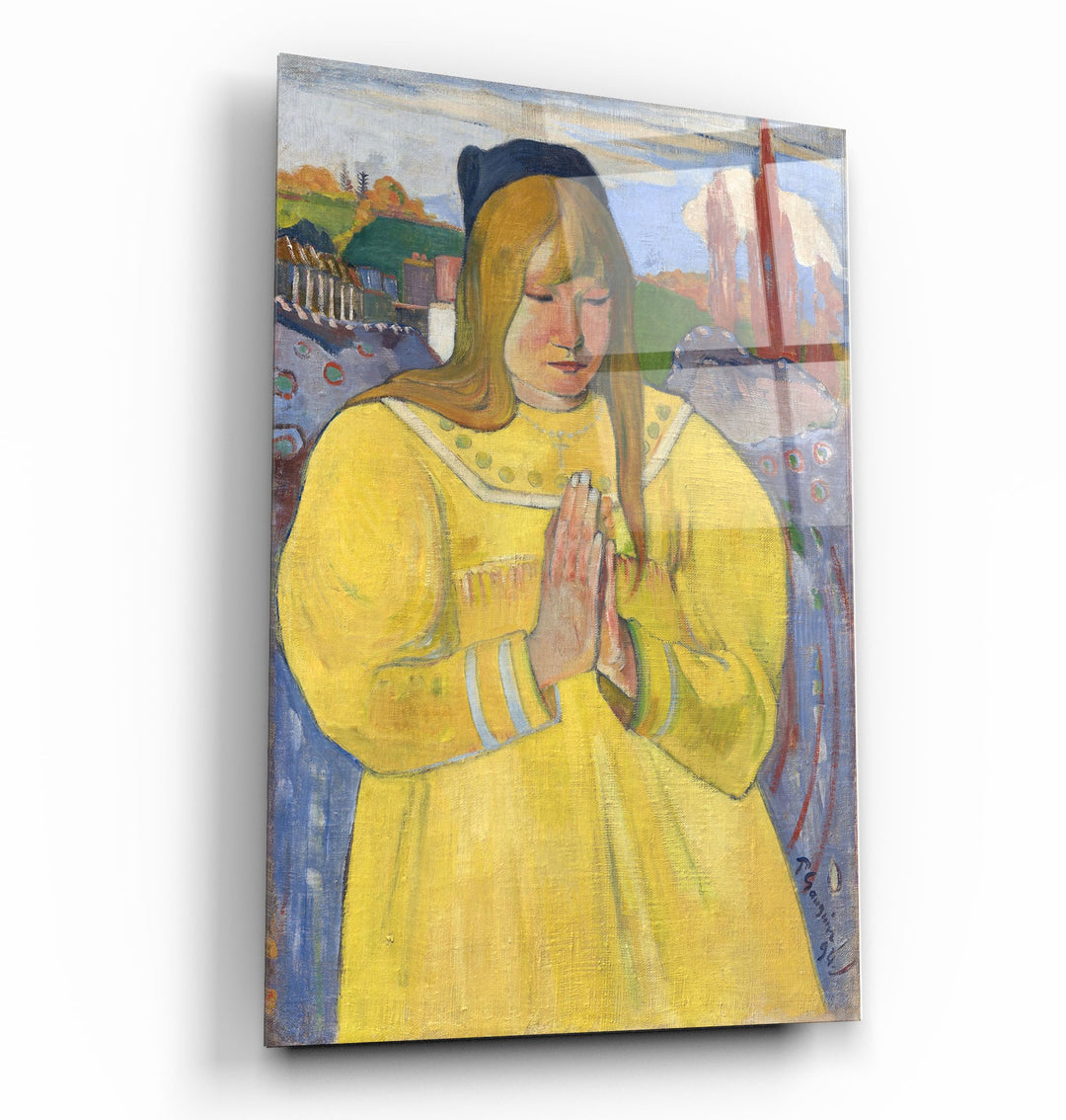 ・"Paul Gauguin's Young Christian Girl (1894)"・Glass Wall Art | Artdesigna Glass Printing Wall Arts.