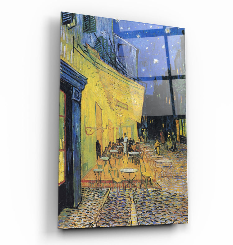 ・"Vincent van Gogh's Café Terrace at Night (1888)"・Glass Wall Art | Artdesigna Glass Printing Wall Arts.