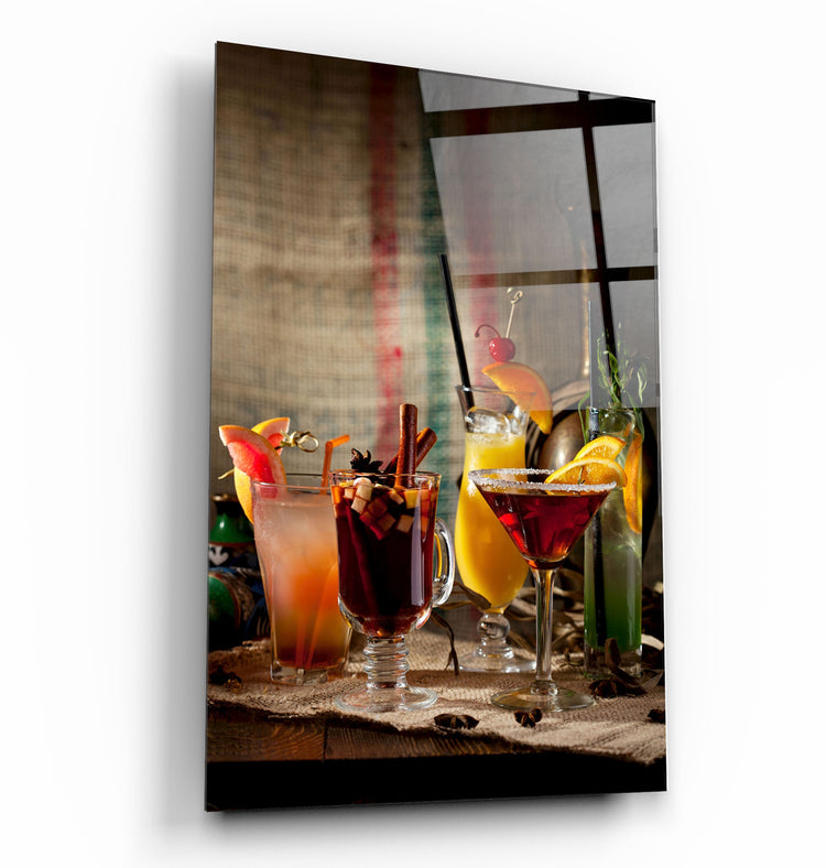 ・"Cocktails"・Glass Wall Art | Artdesigna Glass Printing Wall Arts.