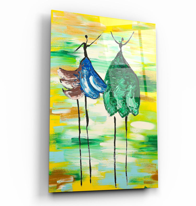 ・"Balerina Abstract - Hand-drawn Image"・Glass Wall Art | Artdesigna Glass Printing Wall Arts.