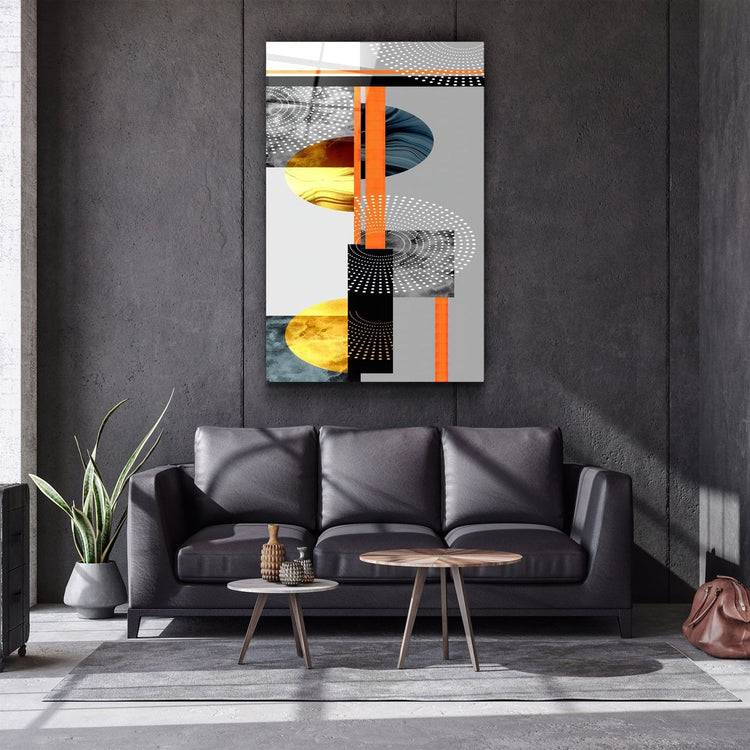 ・"Abstract Shapes"・Glass Wall Art | Artdesigna Glass Printing Wall Arts.