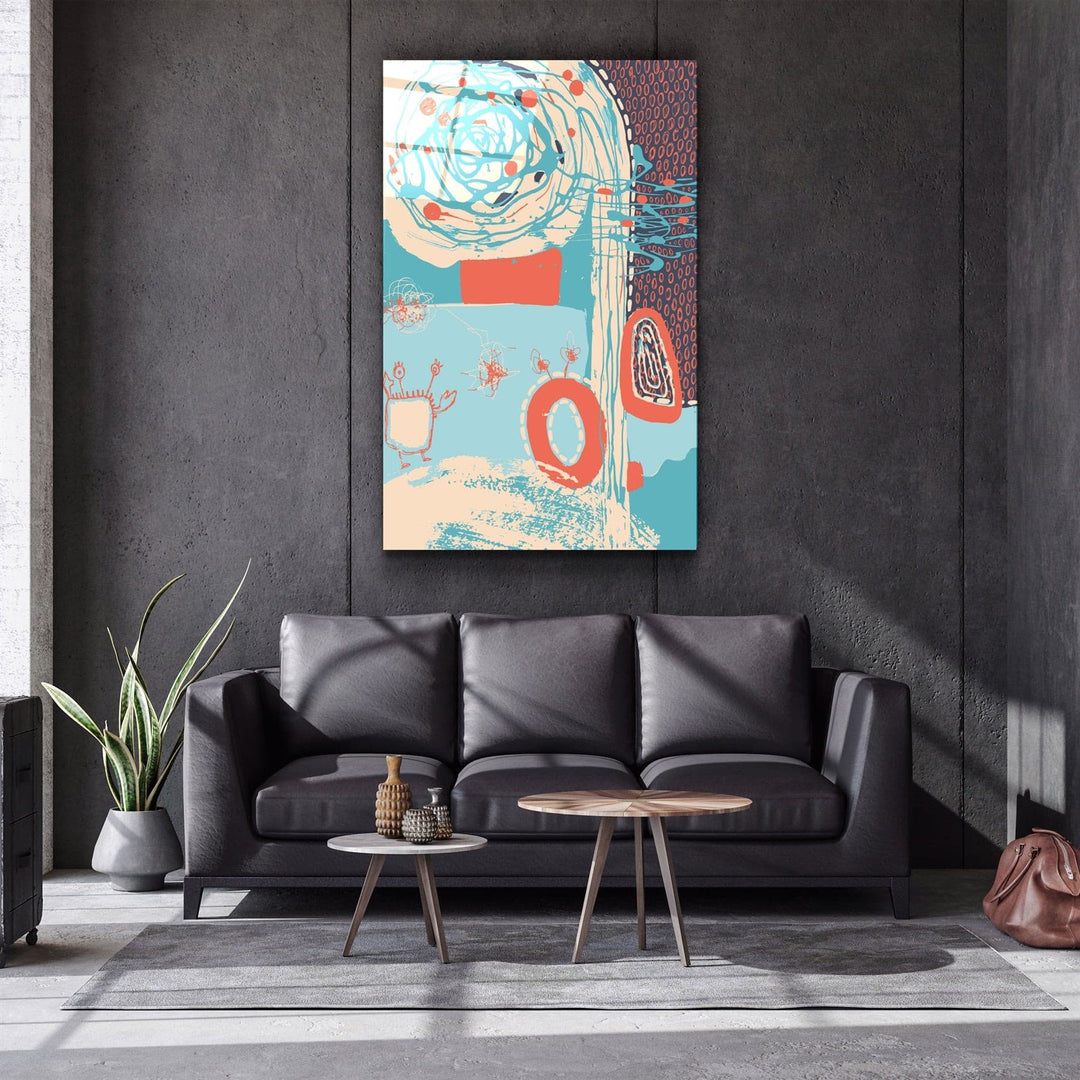 ・"Abstract Shapes V5"・Glass Wall Art | Artdesigna Glass Printing Wall Arts.