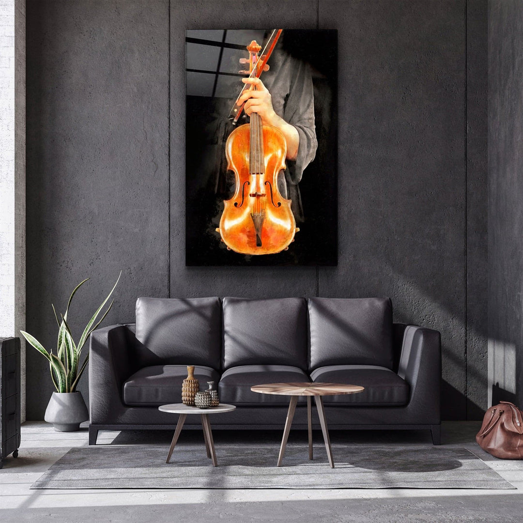 ・"Violin"・Glass Wall Art | Artdesigna Glass Printing Wall Arts.