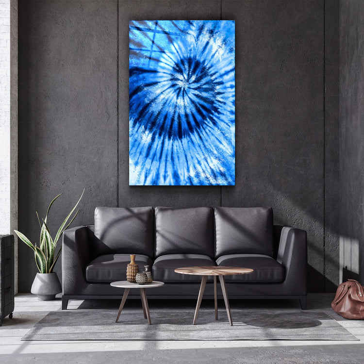 ・"Blue Feather"・Glass Wall Art | Artdesigna Glass Printing Wall Arts.