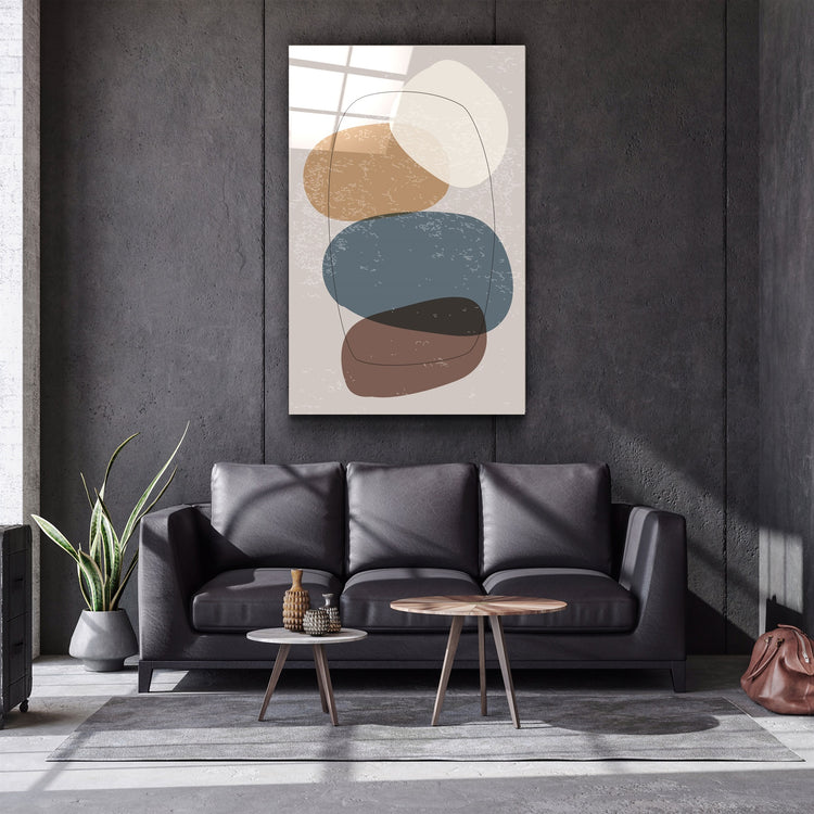 ・"Abstract Shapes V12"・Glass Wall Art | Artdesigna Glass Printing Wall Arts.