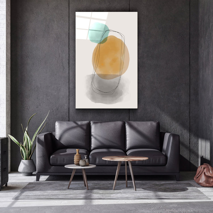 ・"Abstract Shapes V15"・Glass Wall Art | Artdesigna Glass Printing Wall Arts.