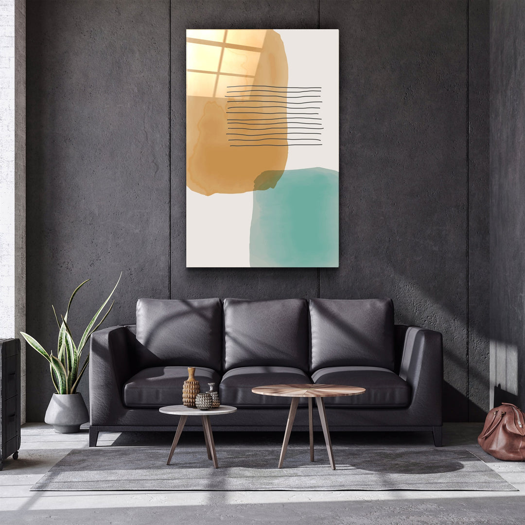 ・"Abstract Shapes V16"・Glass Wall Art | Artdesigna Glass Printing Wall Arts.