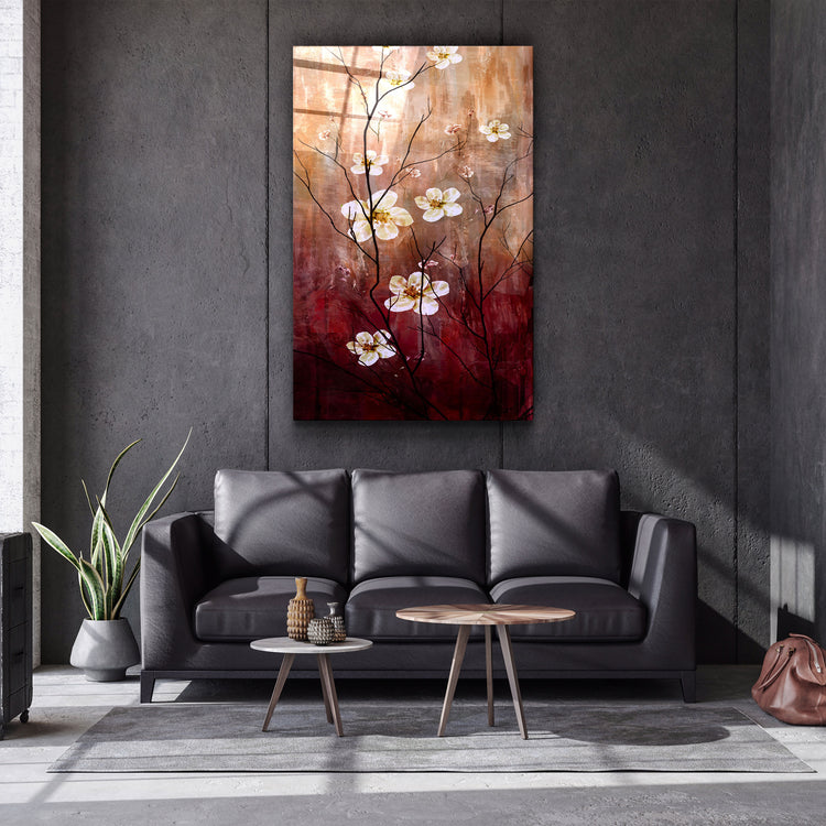 ・"Yellow Flowers"・Glass Wall Art | Artdesigna Glass Printing Wall Arts.