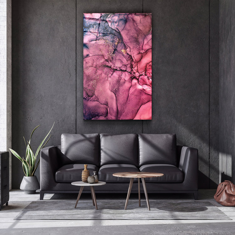 ・"Pink Wave Pattern"・Glass Wall Art | Artdesigna Glass Printing Wall Arts.