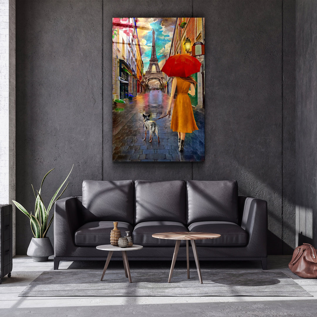 ・"Abstract Eiffel Tower"・Glass Wall Art | Artdesigna Glass Printing Wall Arts.