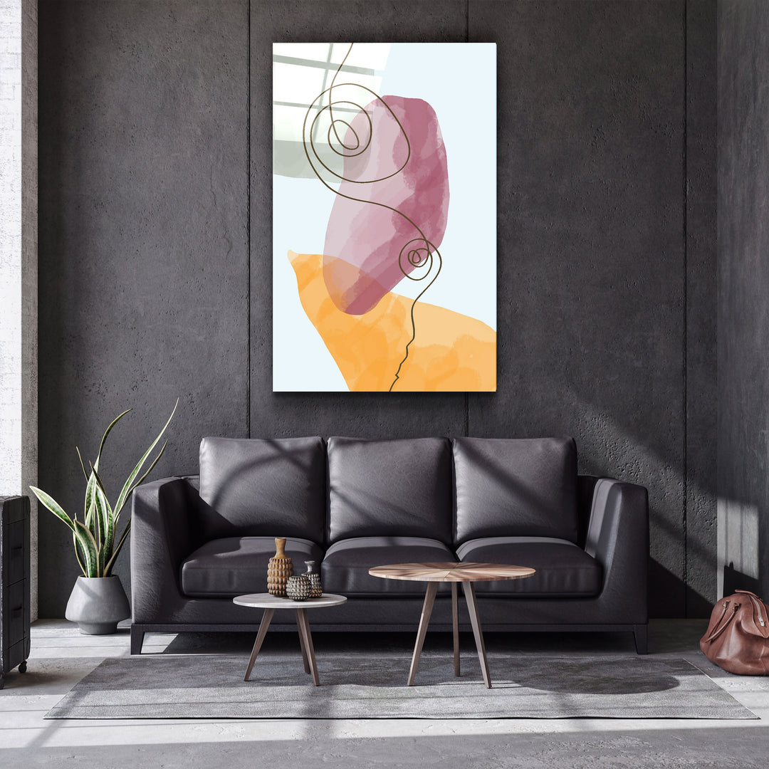 ・"Abstract Shapes V5"・Glass Wall Art | Artdesigna Glass Printing Wall Arts.