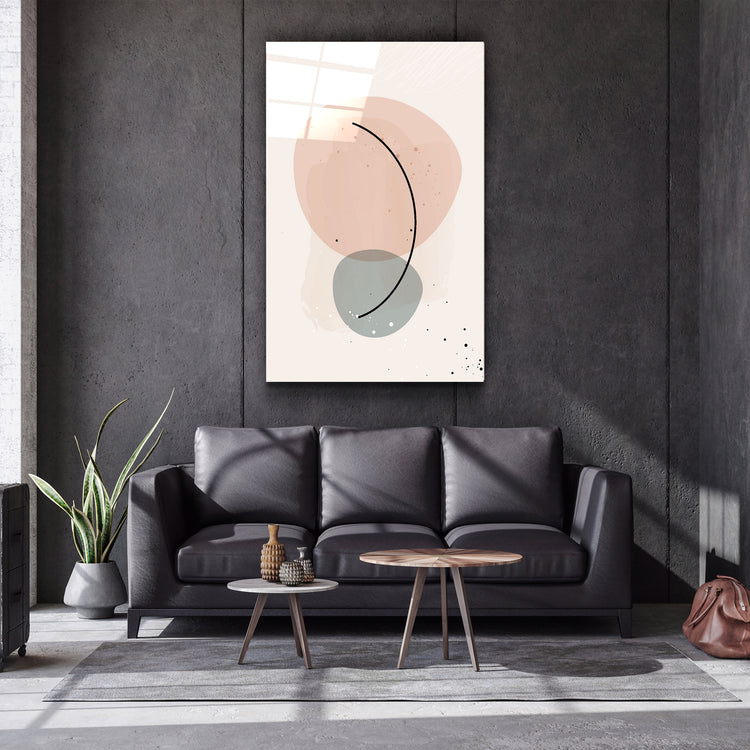 ・"Abstract Shapes and Line V1"・Glass Wall Art | Artdesigna Glass Printing Wall Arts.