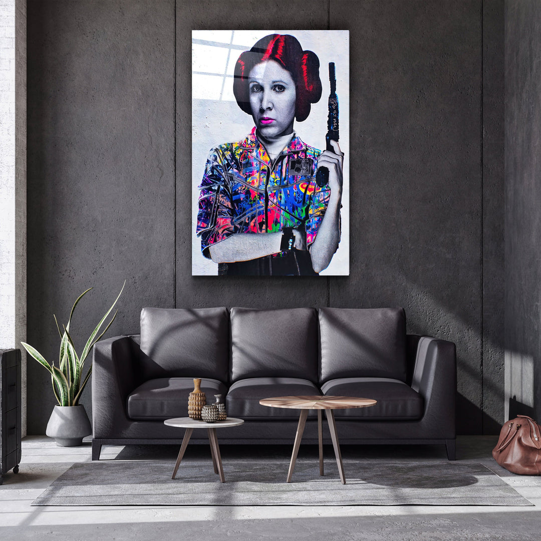 ・"The Vintage Leia"・Glass Wall Art | Artdesigna Glass Printing Wall Arts.