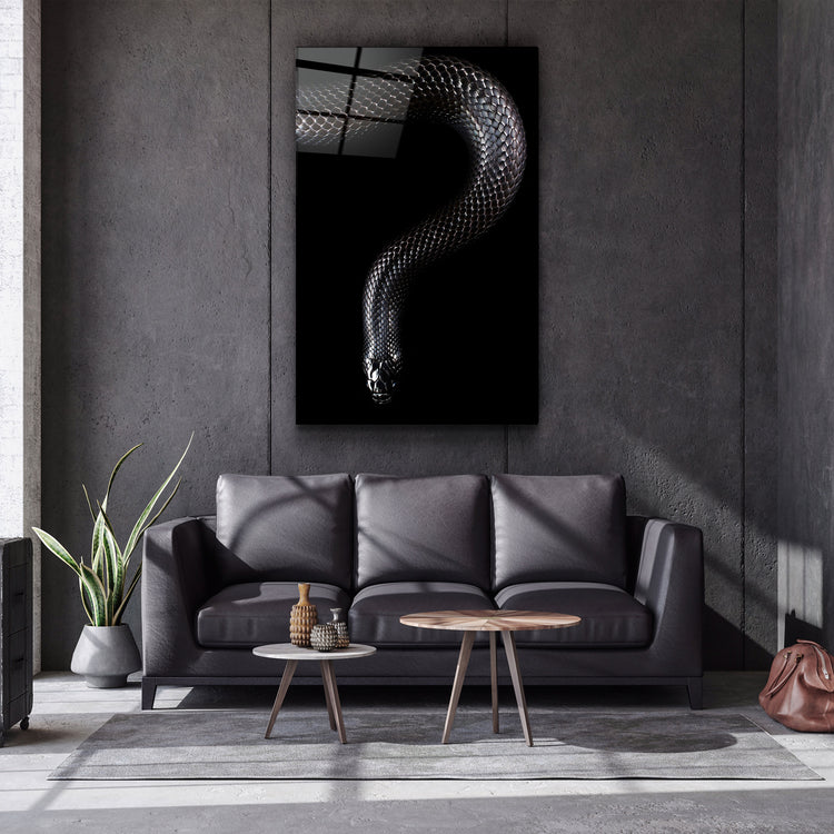 ・"The black Mamba"・Glass Wall Art | Artdesigna Glass Printing Wall Arts.