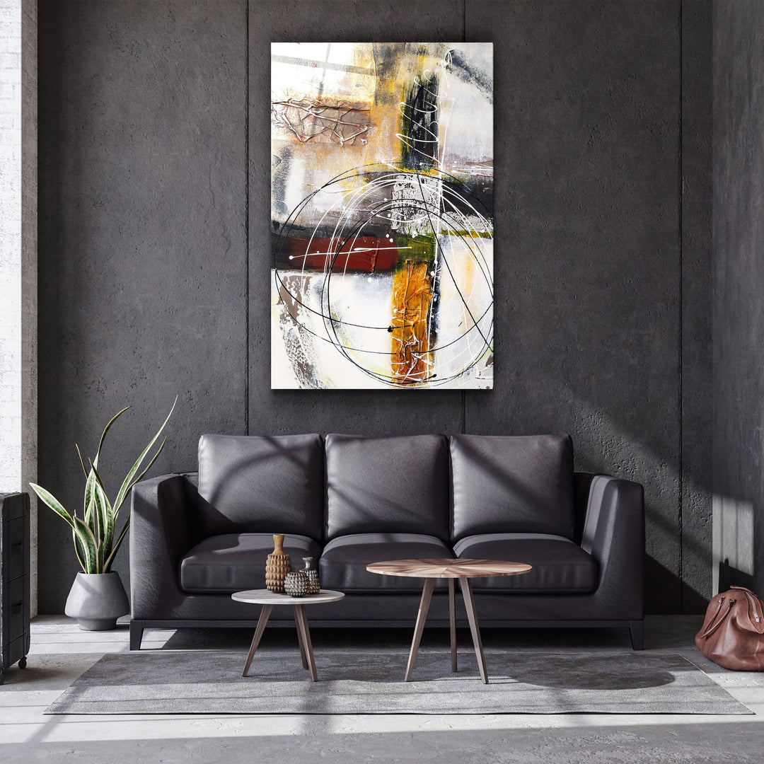 ・"Abstract Oil Painting V2"・Glass Wall Art | Artdesigna Glass Printing Wall Arts.