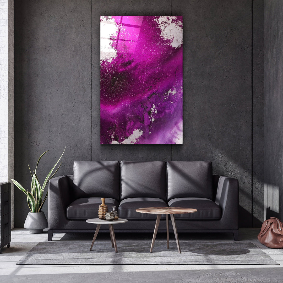 ・"Bird's Eye In Purple V3"・Glass Wall Art | Artdesigna Glass Printing Wall Arts.