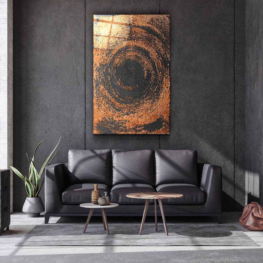 ・"Gold Circle V2"・Glass Wall Art | Artdesigna Glass Printing Wall Arts.